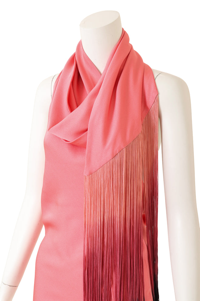 Alexander McQueen Fringe Halter Wrap Top on mannequin close wrapped @ Recess LA