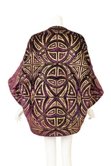 Vintage Charles Patricia Lester Metallic Devoré Velvet Cocoon Jacket on mannequin back @ Recess LA