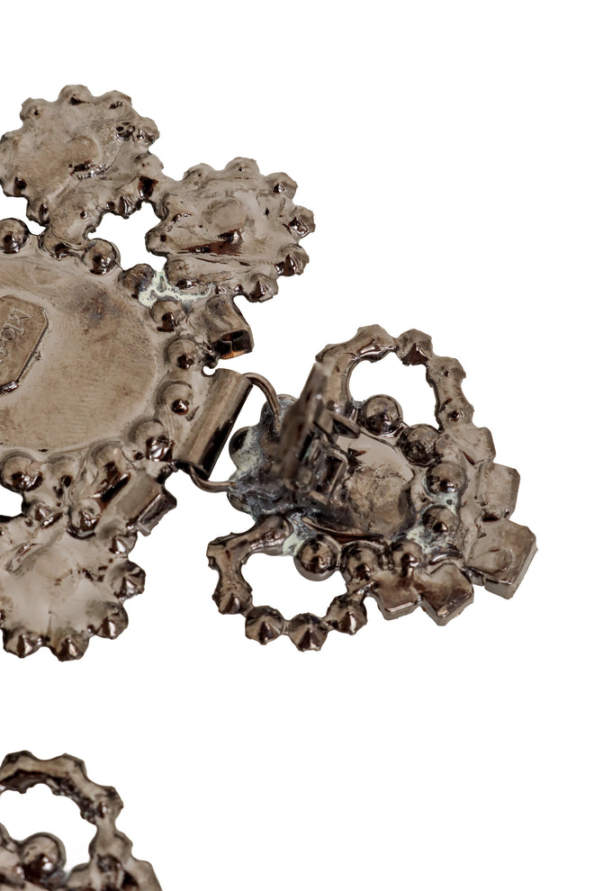 floral Cabochon Cluster Earrings by Moans tarnish @ Recess LA