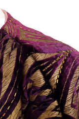 Vintage Charles Patricia Lester Metallic Devoré Velvet Cocoon Jacket on mannequin beading loss @ Recess LA
