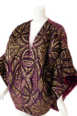 Vintage Charles Patricia Lester Metallic Devoré Velvet Cocoon Jacket on mannequin close @ Recess LA