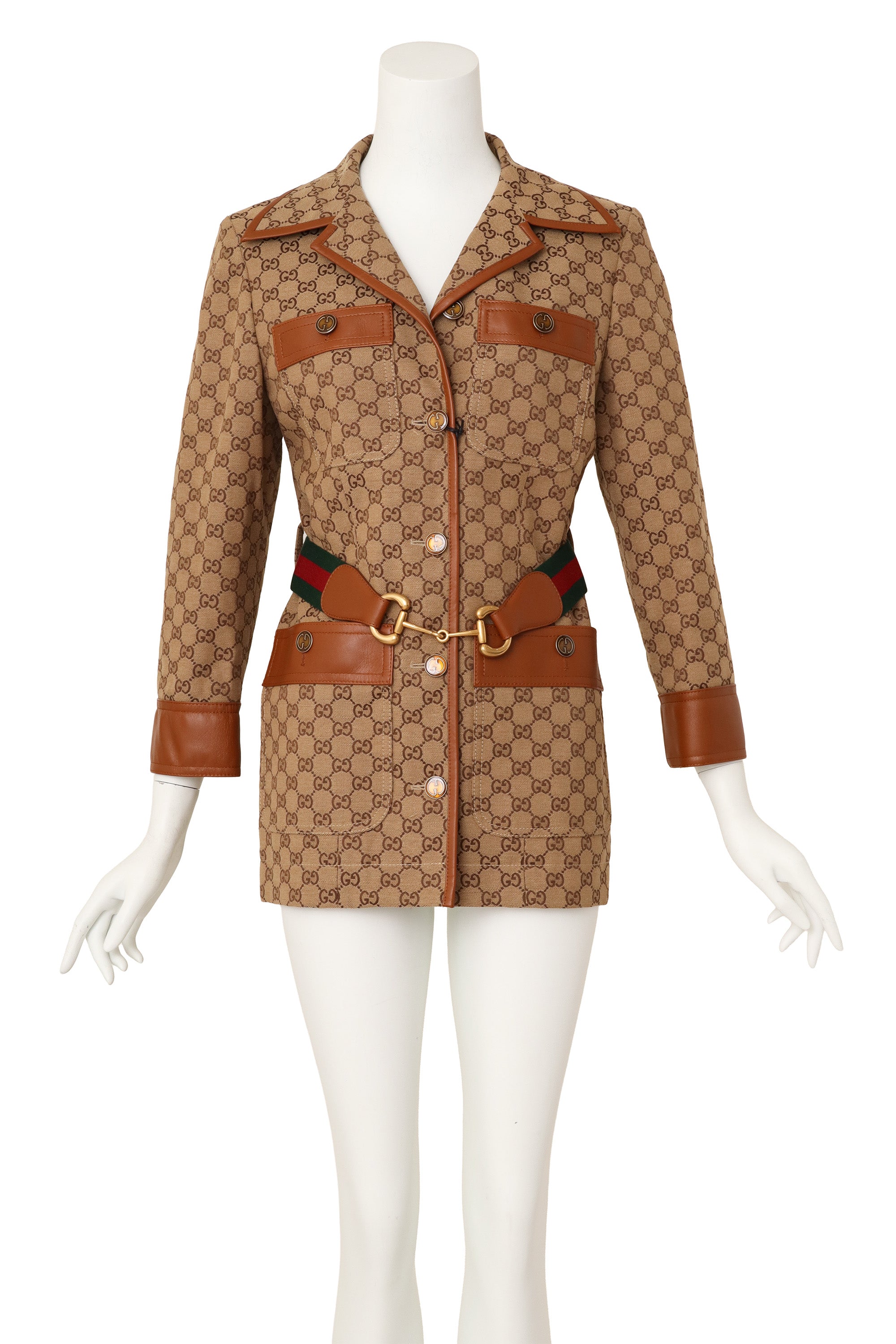 monogram safari jacket by Gucci on mannequin @ Recess LA