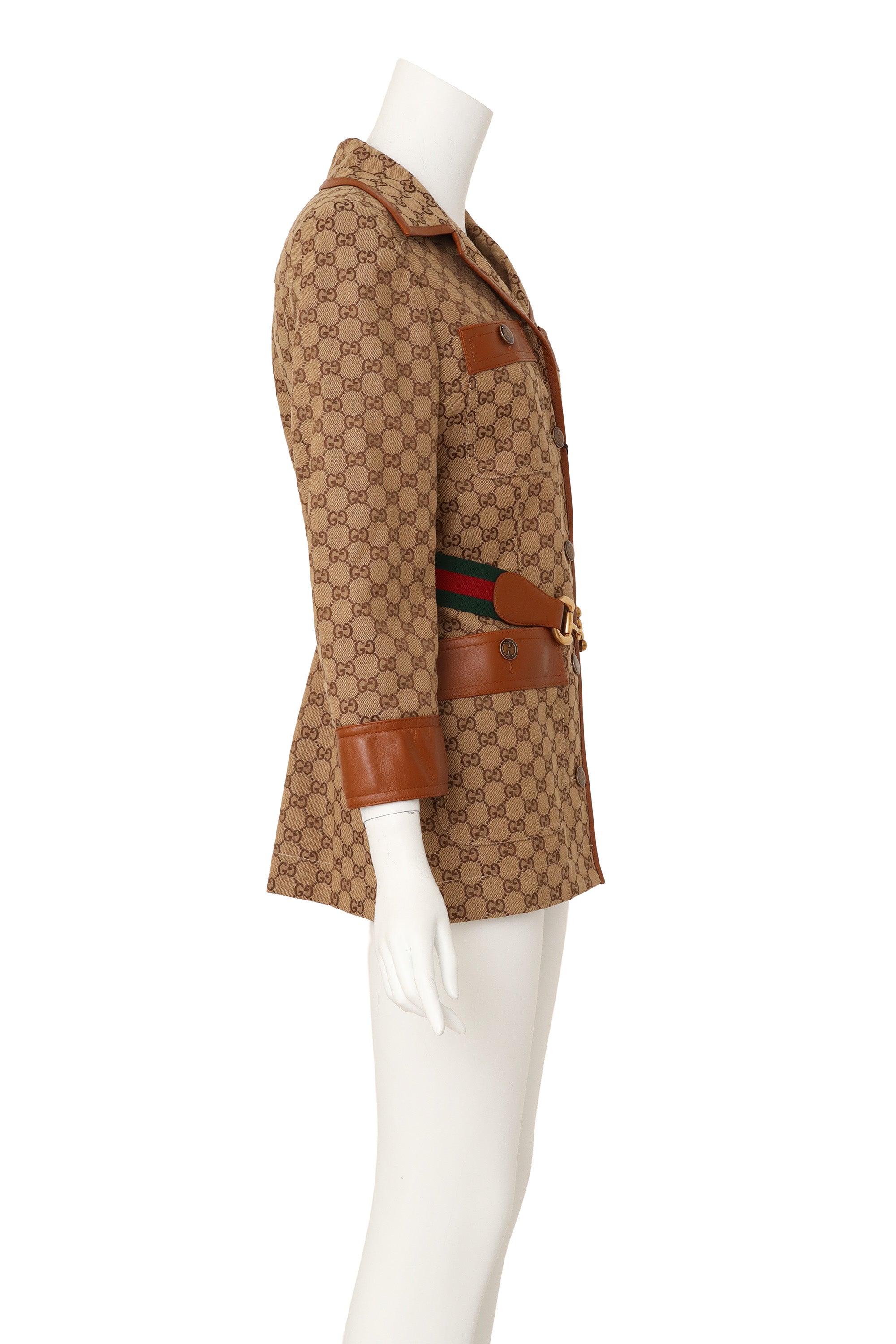 monogram safari jacket by Gucci on mannequin side @ Recess LA