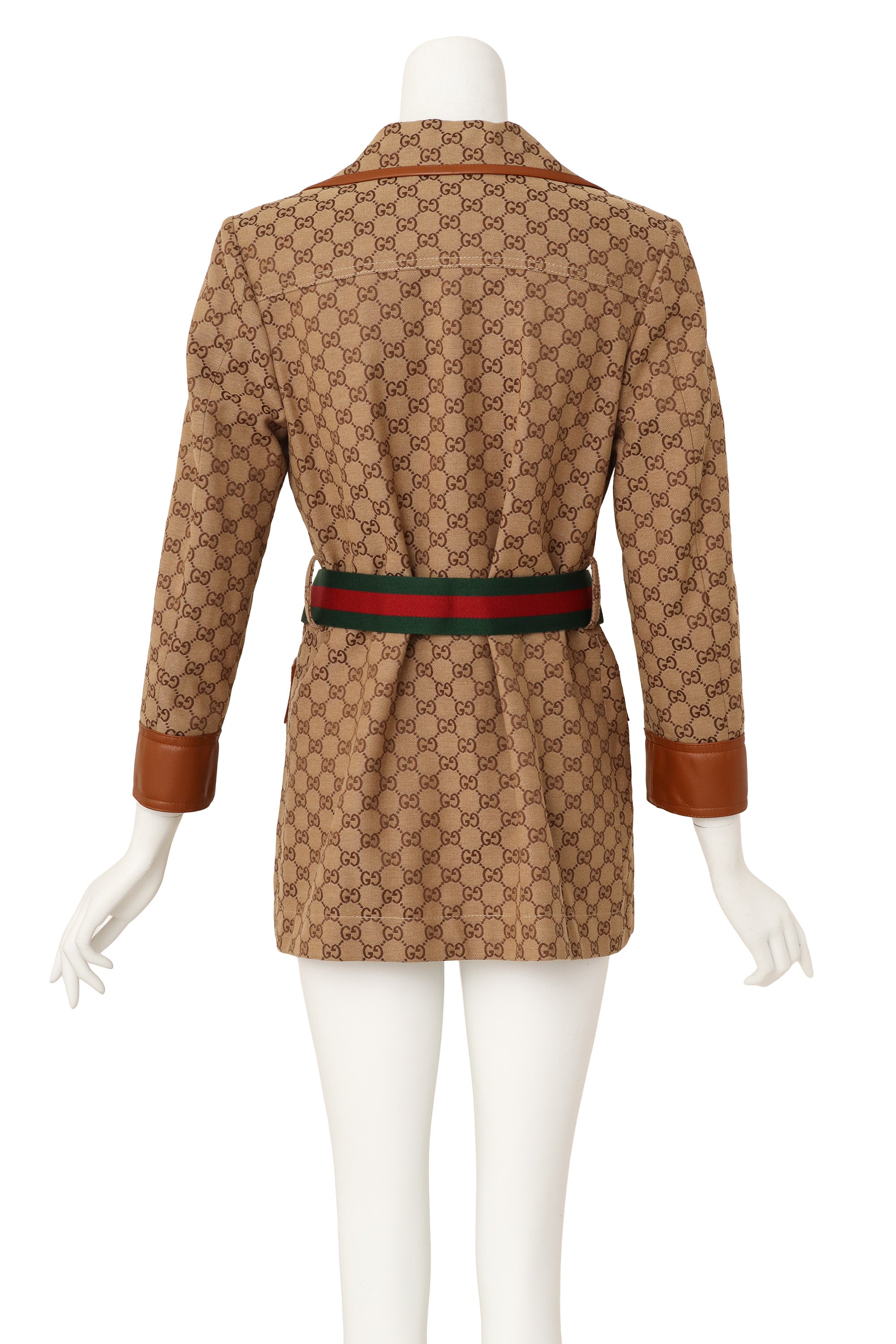 monogram safari jacket by Gucci on mannequin back @ Recess LA