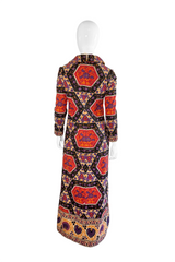 Vintage Malcolm Starr Ethnic Zip-Up Coat back on mannequin @recess la