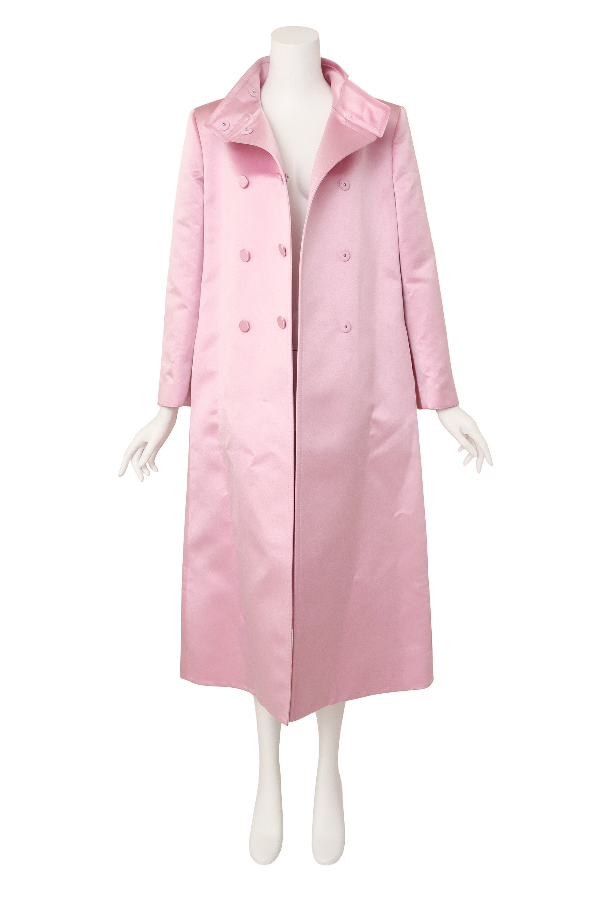 Satin Empire Coat by Gucci on mannequin open @ Recess LA