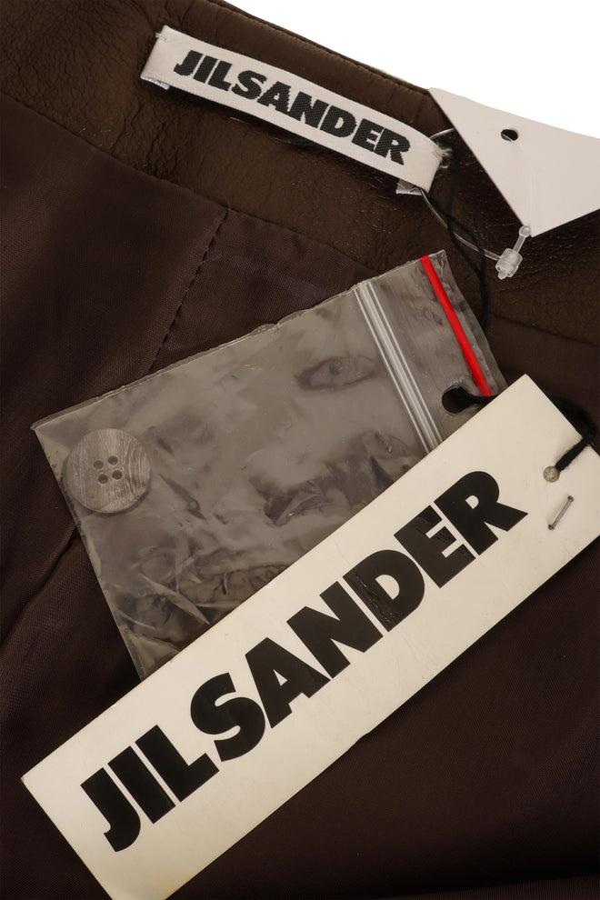 Vintage Jil Sander Mid-Rise Leather Short label and tag @ Recess LA
