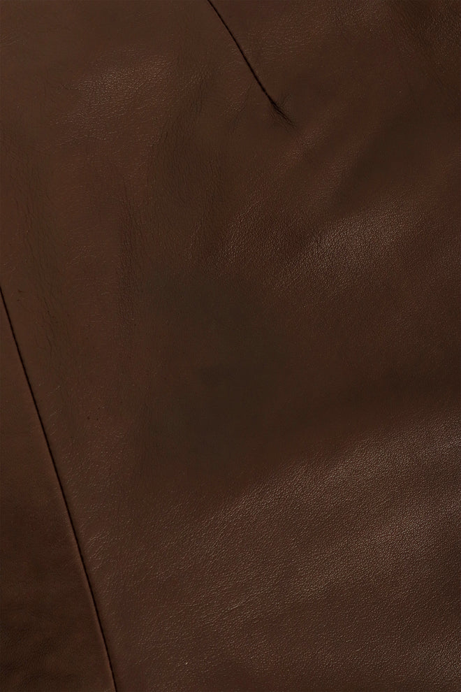 Vintage Jil Sander Mid-Rise Leather Short discolor 1 @ Recess LA