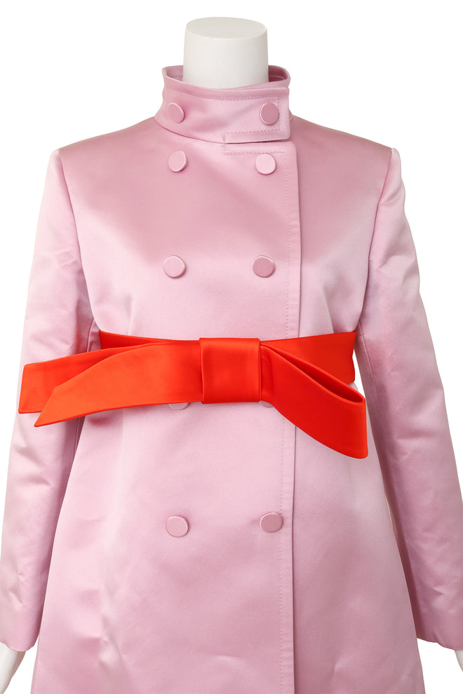 Satin Empire Coat by Gucci on mannequin close @ Recess LA
