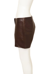 Vintage Jil Sander Mid-Rise Leather Short on mannequin side @ Recess LA