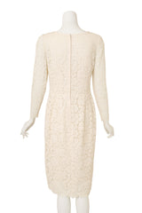 Dolce & Gabbana Lace Button Through Long Sleeve Dress back @ Recess LA 