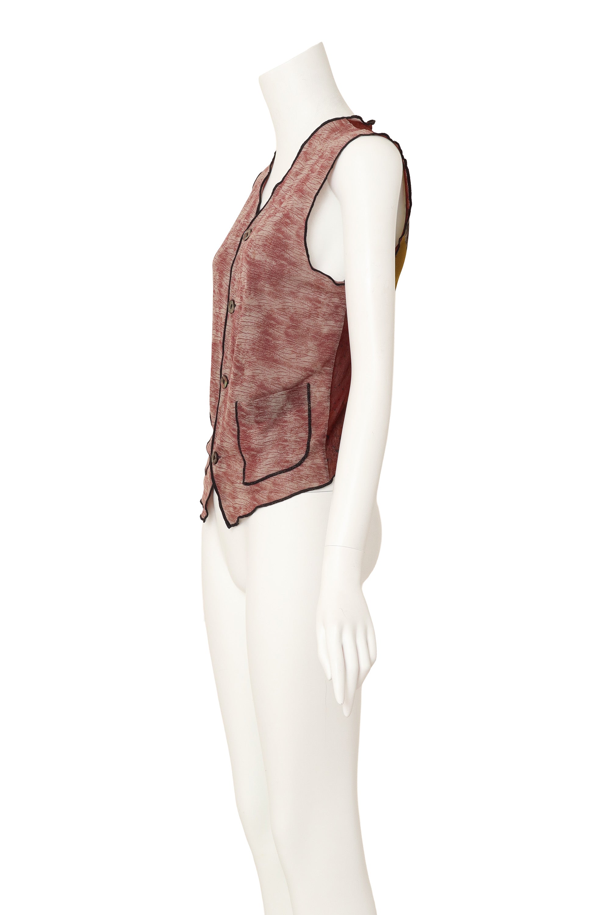 mesh elephant vest by Jean Paul Gaultier on mannequin side @ Recess LA