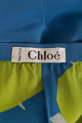 Vintage Chloe Abstract Geometric Culottes & Blouse Set on mannequin pants label @ Recess LA