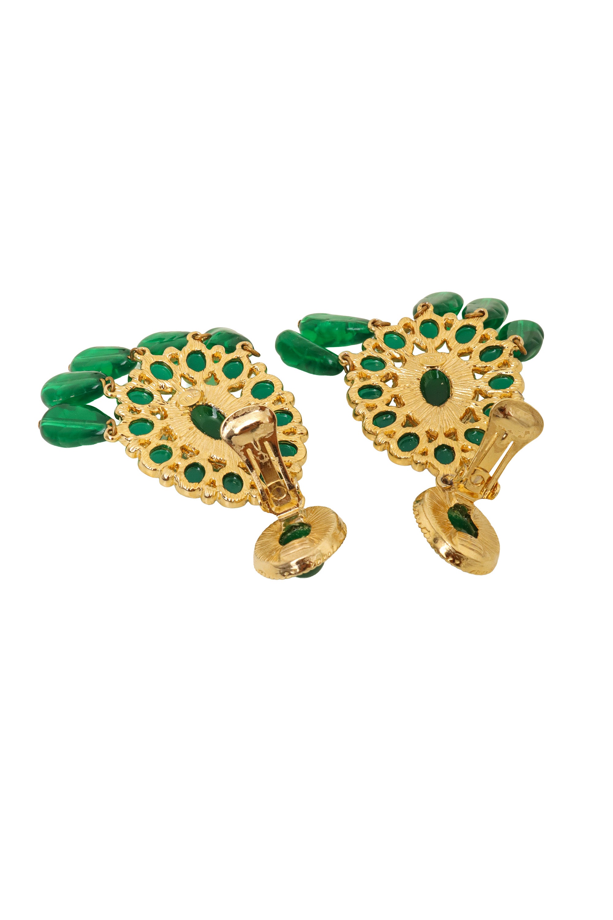 Jewel Drop Chandelier Earrings by Kenneth Jay Lane backs open @ Recess LA
