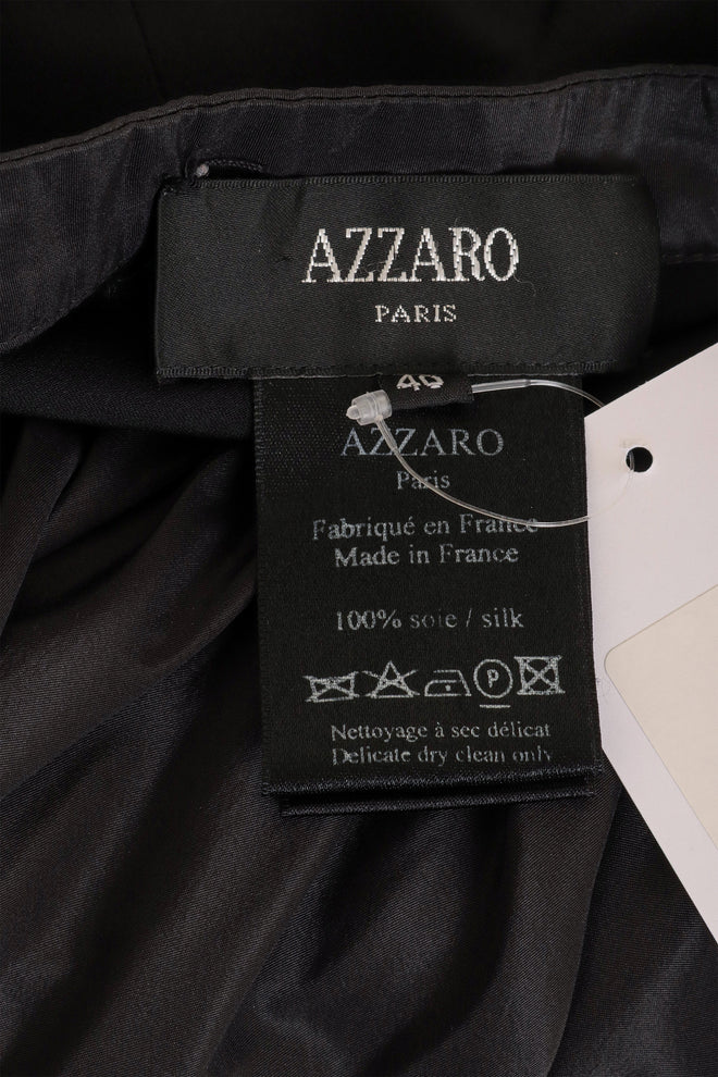 Vintage Azzaro Asymmetrical Crystal Button Skirt label @ Recess LA