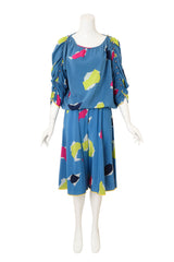 Vintage Chloe Abstract Geometric Culottes & Blouse Set on mannequin @ Recess LA