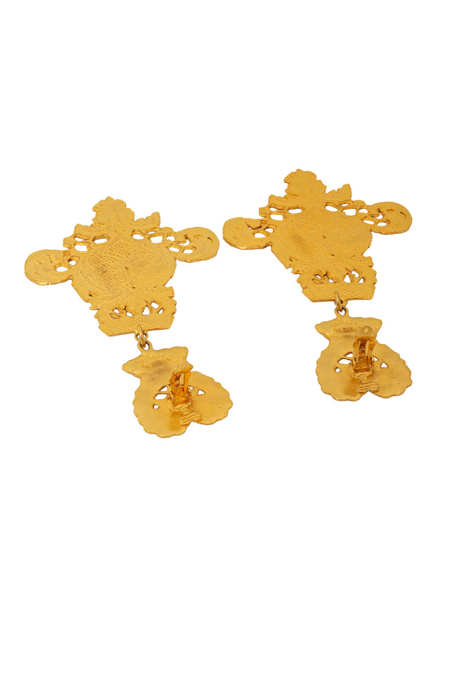  Filigree Crest Earrings by Todd Oldham backs open @ Recess LA