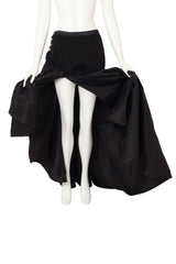Vintage Azzaro Asymmetrical Crystal Button Skirt on mannequin open @ Recess LA