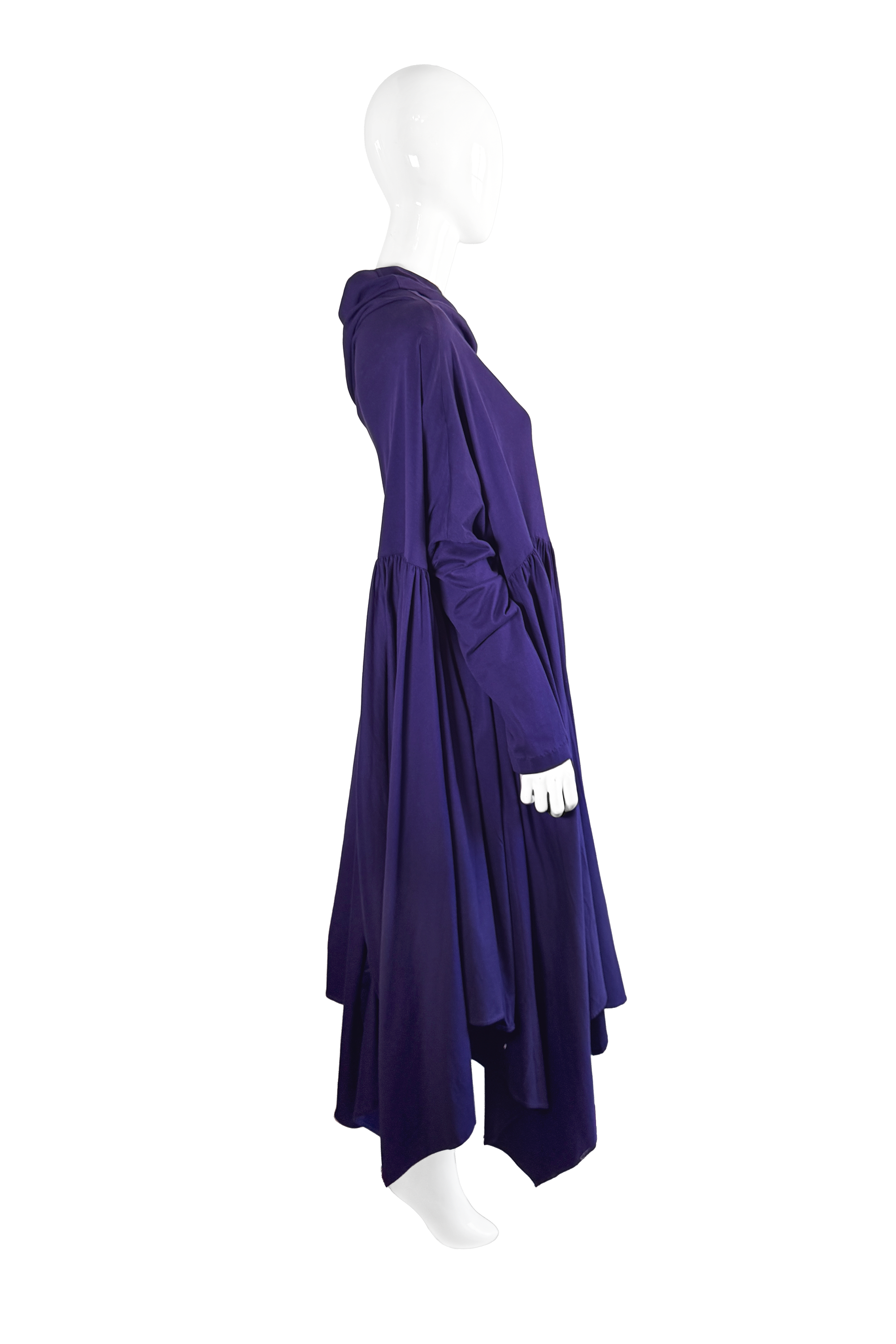 Vintage Rome Gigli One Shoulder Cowl Dress side on mannequin @recess la
