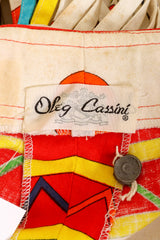 Vintage Oleg Cassini Fringe Thunderbird Dot Pant label @ Recess LA