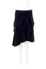 Vivienne Westwood Velvet Draped Midi Skirt @ Recess LA