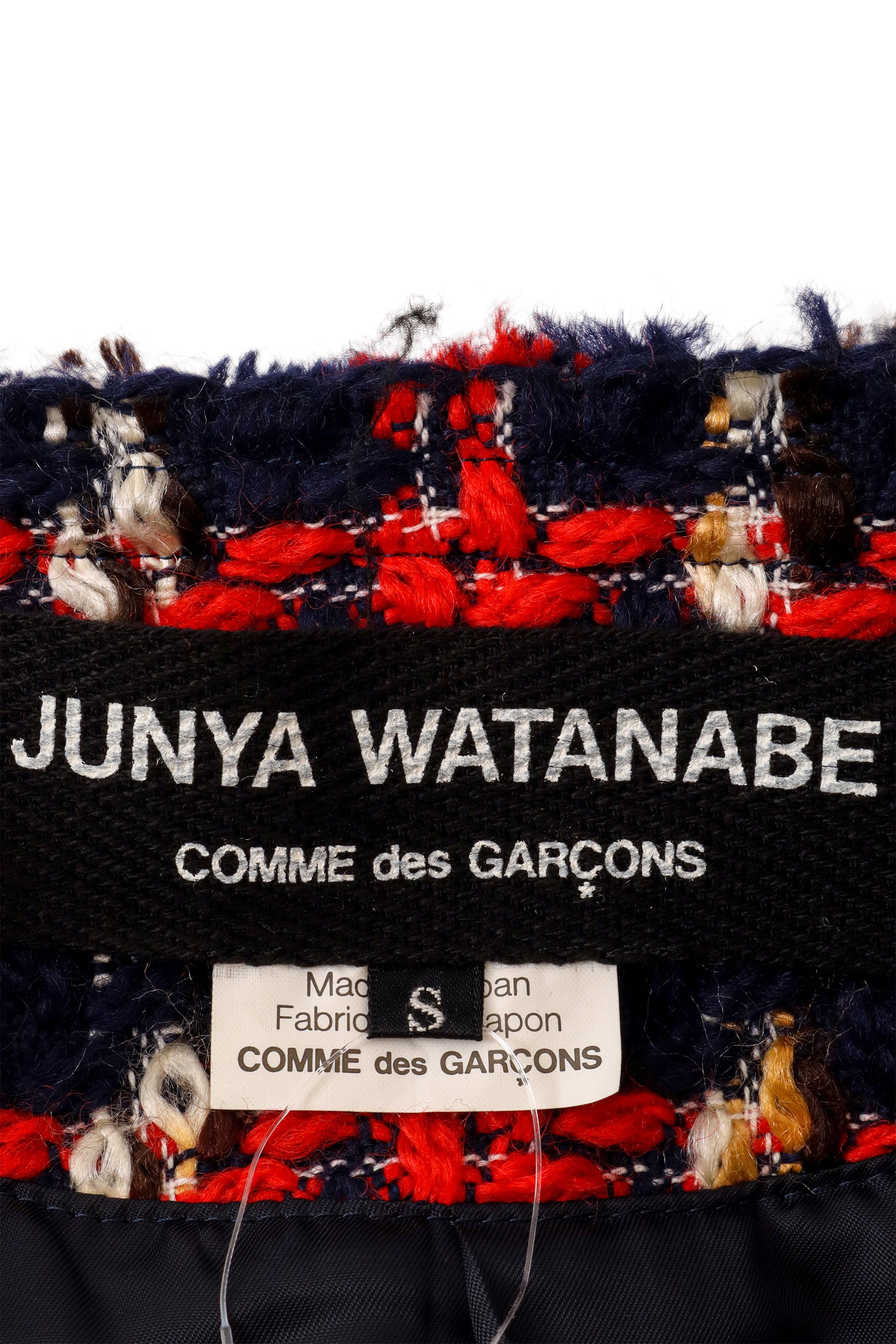 Woven bouclé plaid coat by Juna Watanabe x Comme Des Garçons label @ Recess LA