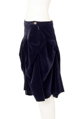 Vivienne Westwood Velvet Draped Midi Skirt side @ Recess LA