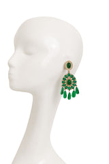 Jewel Drop Chandelier Earrings by Kenneth Jay Lane on mannequin @ Recess LA