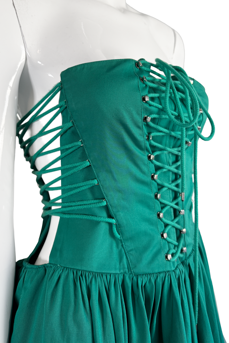 Vintage Thierry Mugler Strapless Lace-Up Circle Dress Recess Vintage Thierry Mugler Strapless Lace-Up Circle Dress Recess