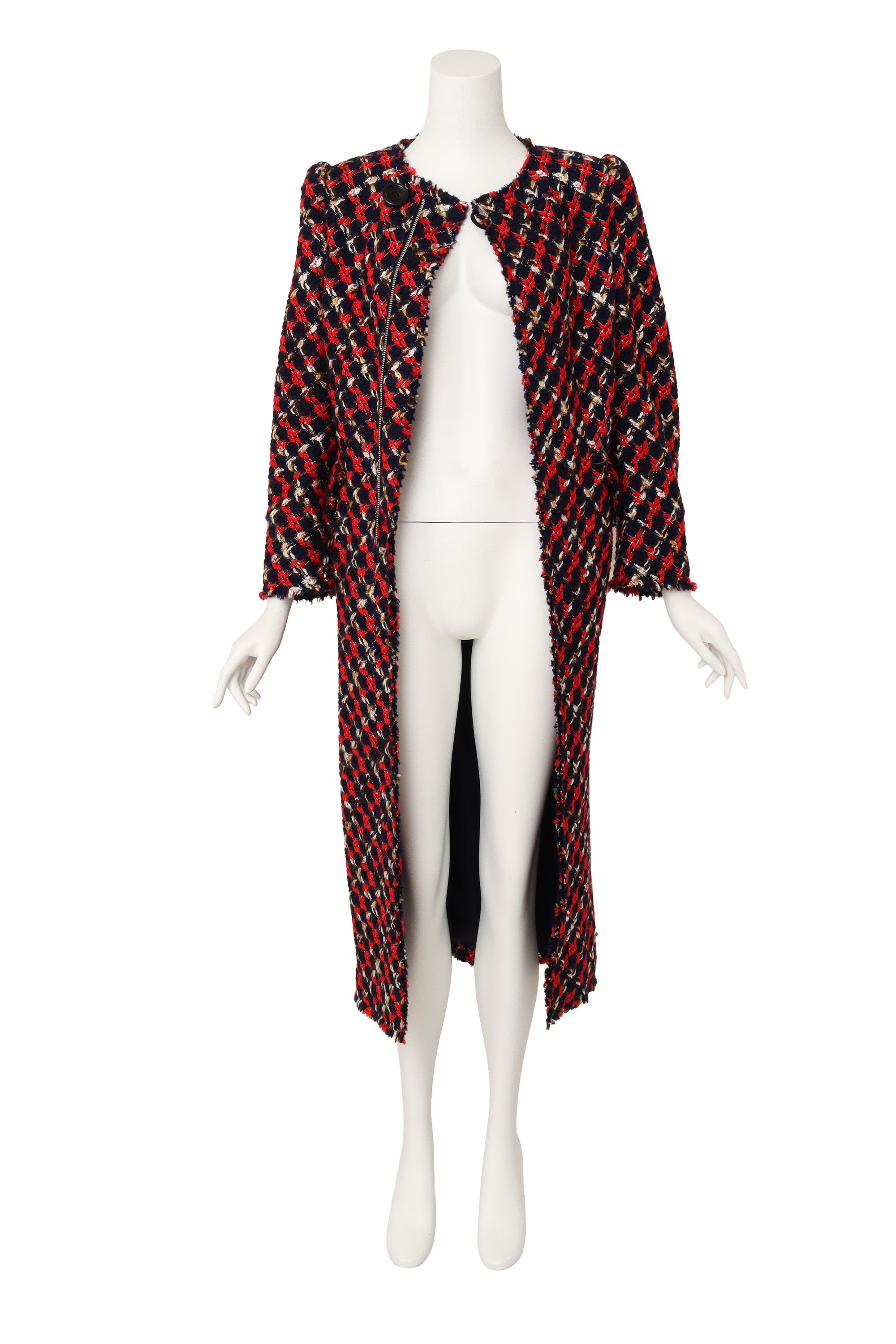 Woven bouclé plaid coat by Juna Watanabe x Comme Des Garçons open @ Recess LA