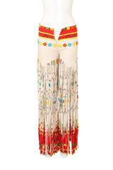 Vintage Oleg Cassini Fringe Thunderbird Dot Pant on mannequin @ Recess LA