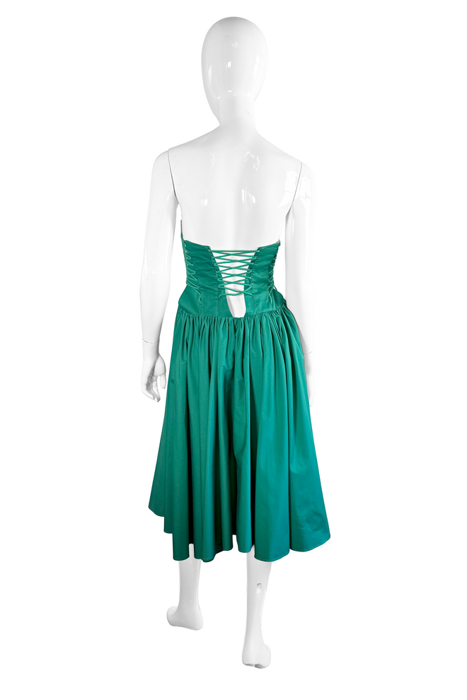 Vintage Thierry Mugler Strapless Lace-Up Circle Dress back on mannequin @recess la