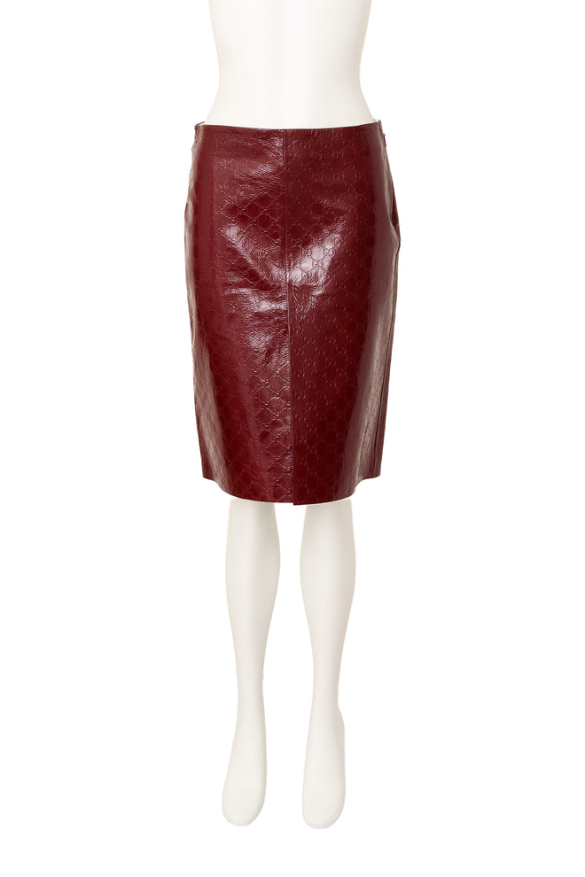 naplak leather skirt by Gucci on mannequin @ Recess LA