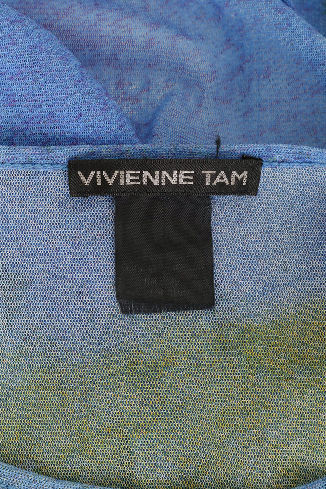 Vintage Vivienne Tam Gold Fish Mesh Top & Skirt Set signature 1 @ Recess LA