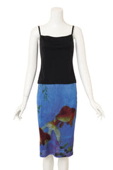Vintage Vivienne Tam Gold Fish Mesh Top & Skirt Set camisole @ Recess LA