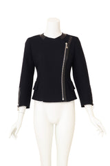 Louis Vuitton Wool Leather Trim Side Zip Jacket on mannequin @ Recess LA