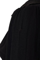 Vintage Ossie Clark Jacquard Collar Crepe Midi Dress on mannequin mended hole @ Recess LA