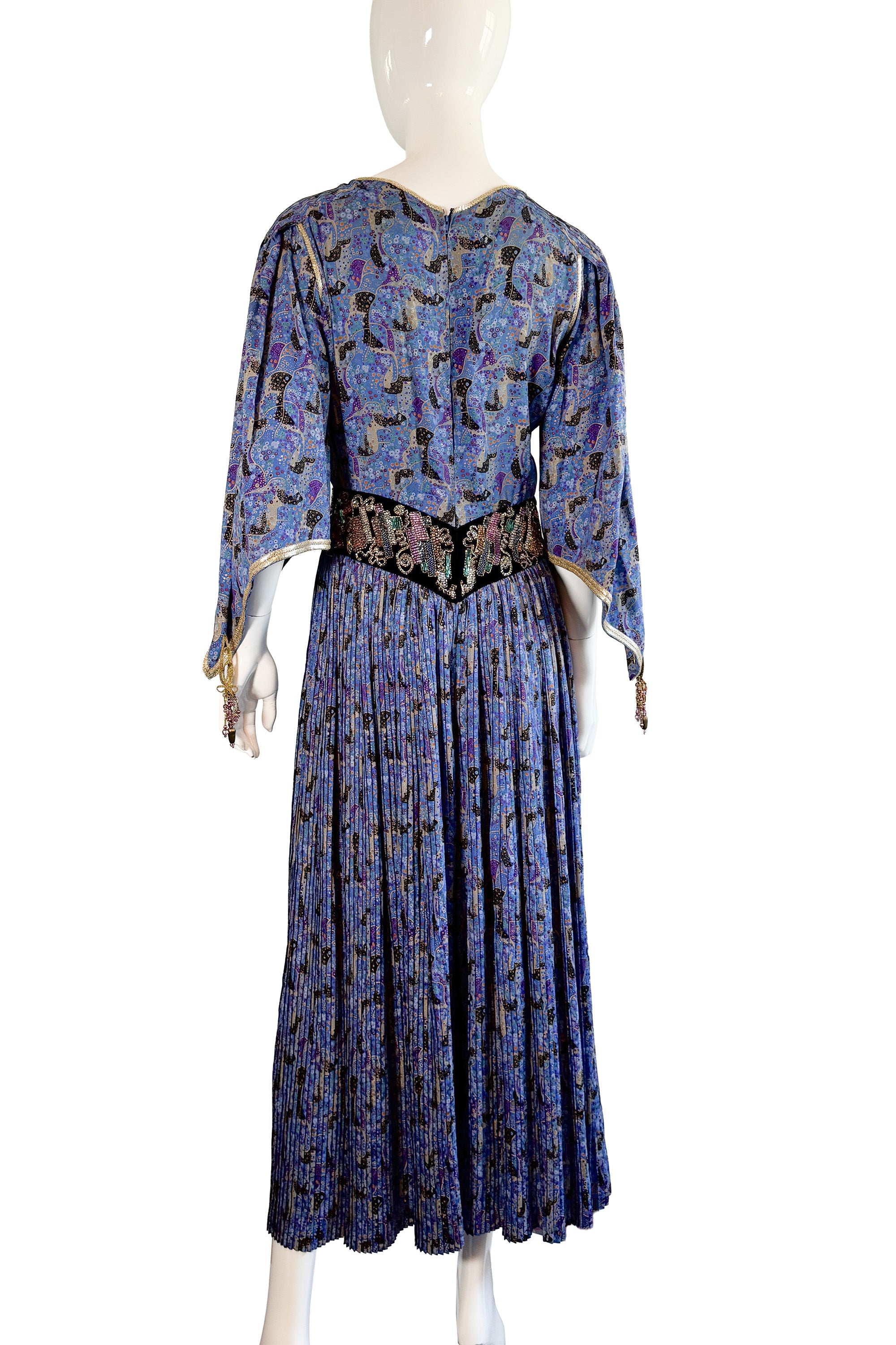 Beaded Dot Print Jumpsuit by Ungaro back @ recess LA
