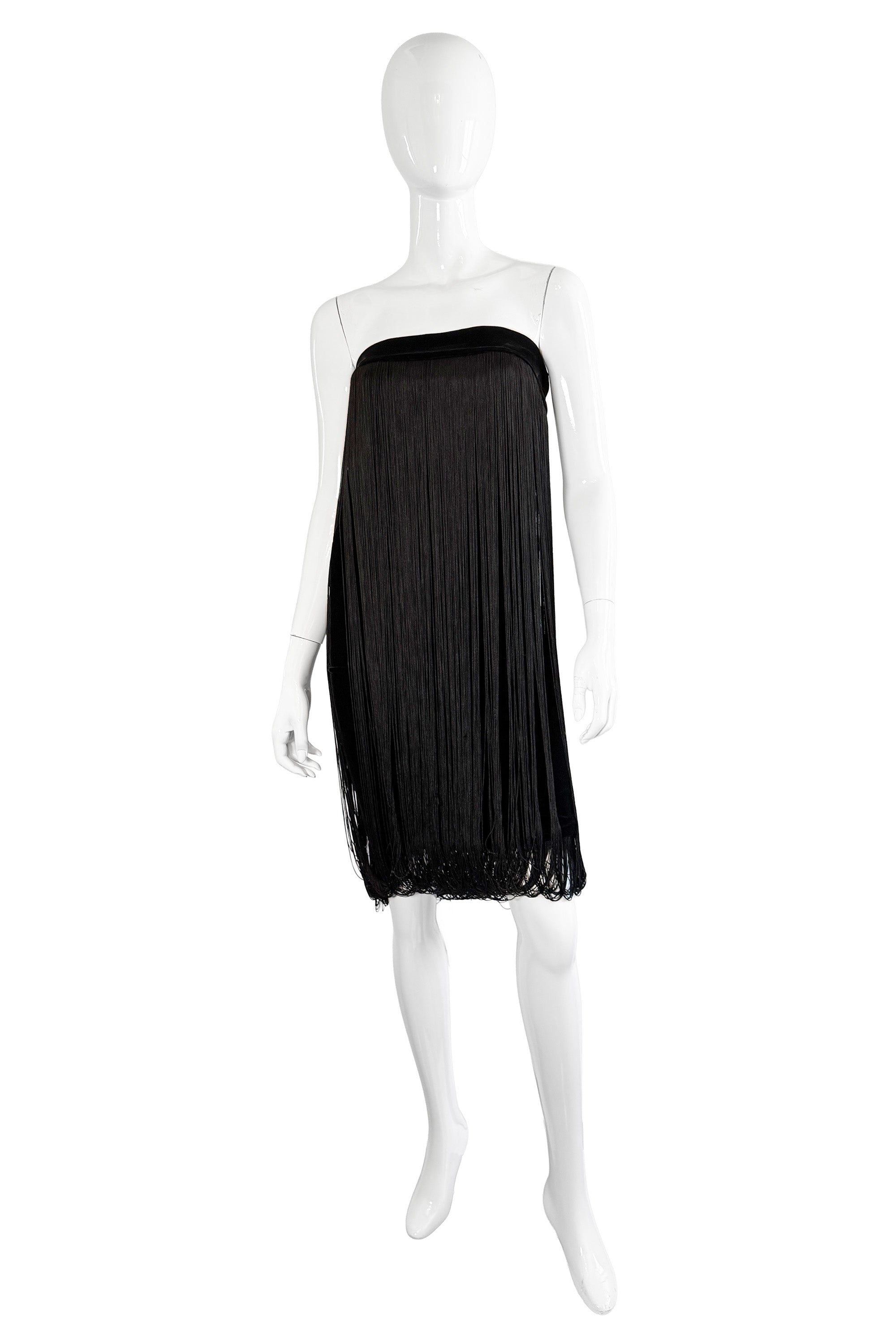 Velvet Fringe Skirt/Dress by Jean Paul Gaultier as dress @ Recess LA