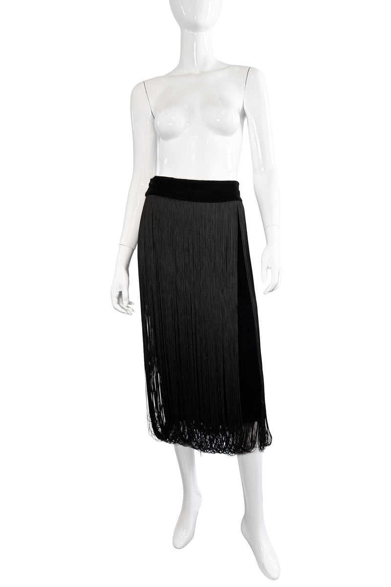 Velvet Fringe Skirt/Dress by Jean Paul Gaultier as skirt @ Recess LA