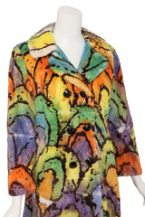 Vintage Cameo Room Abstract Butterfly Fur Coat on mannequin close @ Recess LA