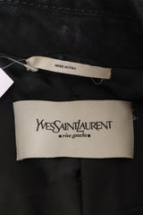 Vintage Yves Saint Laurent Suede Collar Persian Lamb Coat label @ Recess LA