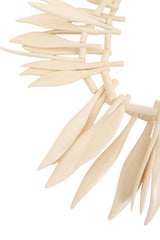 Layered Resin Leaf Spike Collar by Monies close @ Recess LA