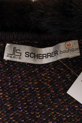 Jean Louis Scherrer Lamb Knit Open Front Evening Jacket tag @ Recess LA