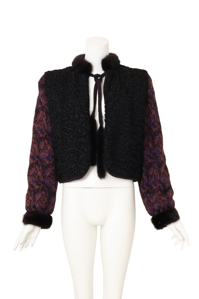 Jean Louis Scherrer Lamb Knit Open Front Evening Jacket @ Recess LA