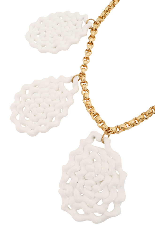 Twisted Teardrop Pendant Necklace by William De Lillo close @ Recess LA
