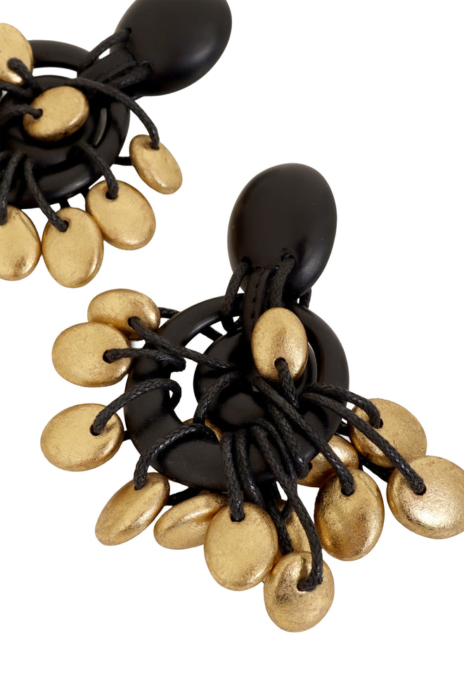 Disc Cluster Hoop Earrings by Monies close @ Recess LA