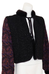 Jean Louis Scherrer Lamb Knit Open Front Evening Jacket close up @ Recess LA