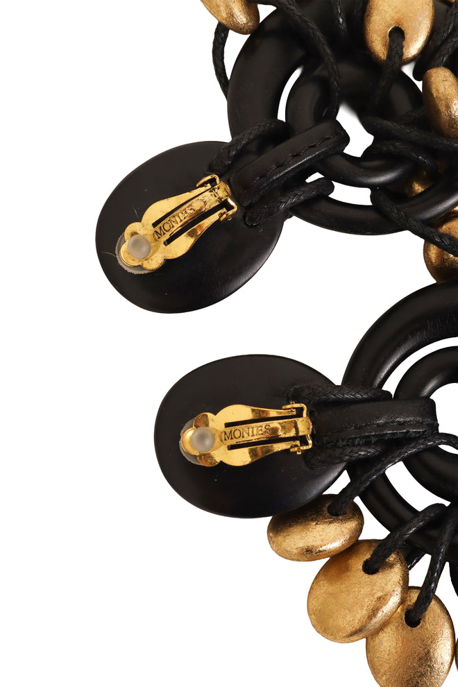 Disc Cluster Hoop Earrings by Monies logos @ Recess LA