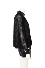 Ann Demeulemeester Embroidered Tunic Blouse on mannequin side @ Recess LA